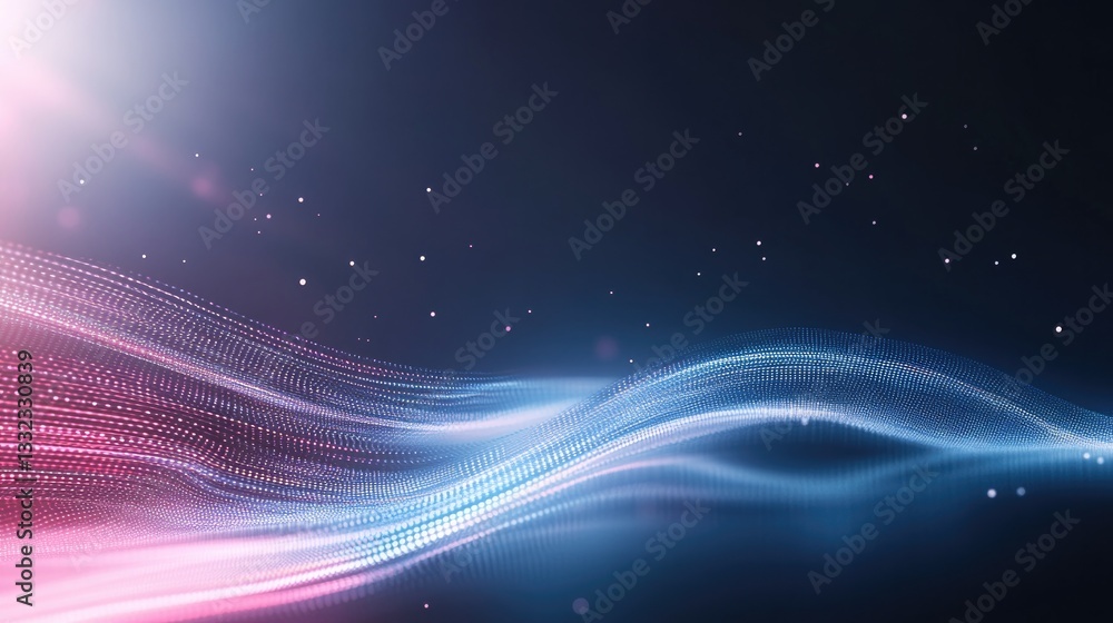 Poster dynamic and colorful abstract background representing metaphor for scientific breakthroughs with amp