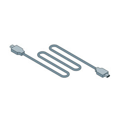 Isometric USB Cable Illustration
