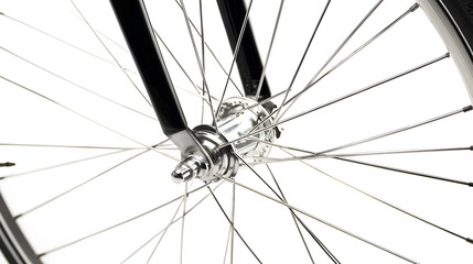 Obraz premium Bicycle wheel close-up studio setting high-quality photography minimalist environment focus on details motion concept