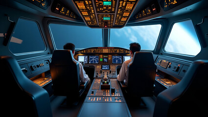Fototapeta premium Advanced Spacecraft Cockpit Design for Internal Systems & Propulsion