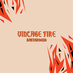 Abstract geometric vintage fire background.