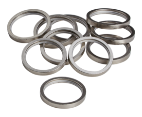 steel ring pipe cut out isolated transparent background