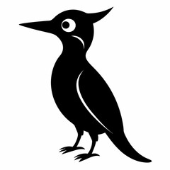 Black Woodpecker Silhouette Clipart