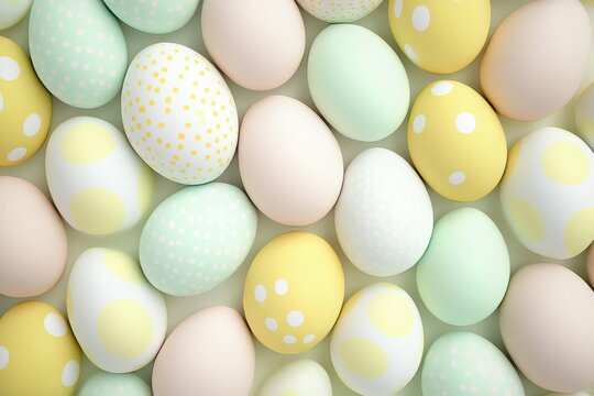 Minimalist Easter Egg Composition with Gentle Speckled Patterns &ndash; Subtle and Elegant Spring Theme