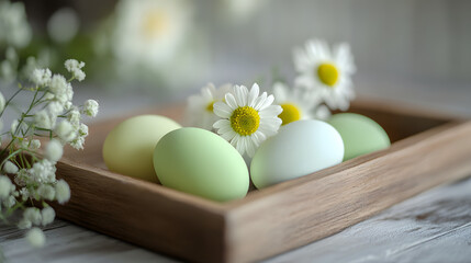 Obraz premium easter, egg, holiday, flower, decoration, spring, nature, eggs, flowers, yellow, food, celebration, plant, bouquet, nest, daisy, bloom, basket, garden, blossom, colorful, season, color, summer, chick