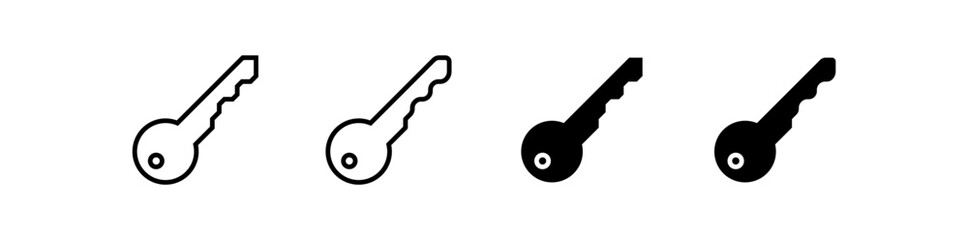 Key set icon, key sign vector