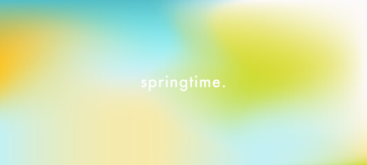 Light blue and green pastel colored gradient background. Abstract spring season blurry vector texture. Nature gradation pattern. Aesthetic bg. Vector soft horizontal backdrop for poster, cover, header