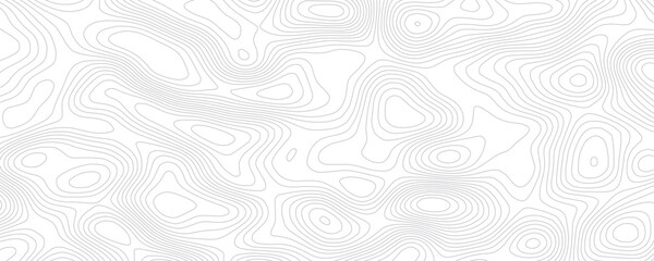 Abstract wavy topographic line background. Seamless pattern and banner design. Modern and dynamic feel to topographic mapping vector illustration.