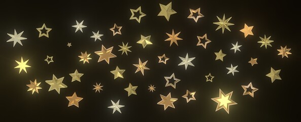 Celestial Extravaganza: 3D Illustration Captures the Beauty of Falling Stars