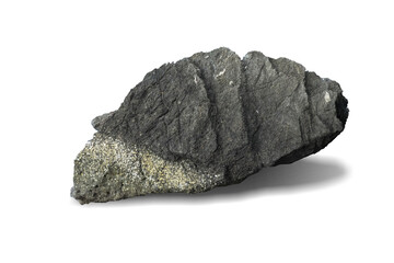 of rock layers  isolated on white background. This has clipping path. 