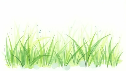 Watercolor illustration of green grass gently blowing in the wind perfect for nature themed designs and serene decor concept as Watercolor illustration of green grass gently blowing in the wind perfec