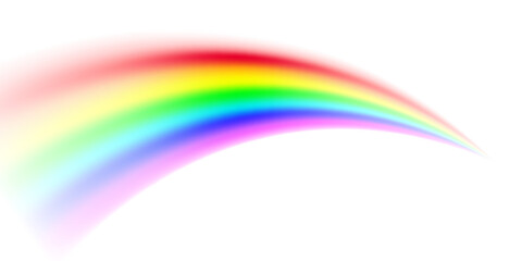A bright, semi-transparent rainbow fades into a misty white background, giving an ethereal and serene feel. Perfect for fantasy and dreamy designs.	