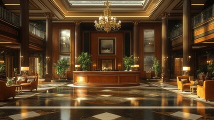 Grand Hotel Lobby: Luxurious Interior Design