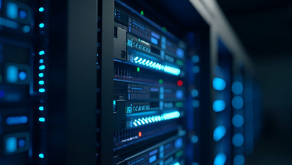 Data centers serving applications and supporting business information showcasing advanced technology and digital infrastructure in modern enterprises. concept as Data centers serving applications and 