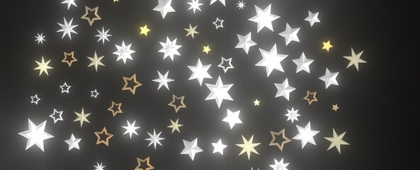 XMAS Stars - Glossy 3D Christmas star icon. Design element for holidays. -