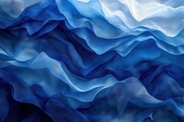 Obraz premium An image with an abstract composition of layered blue waves