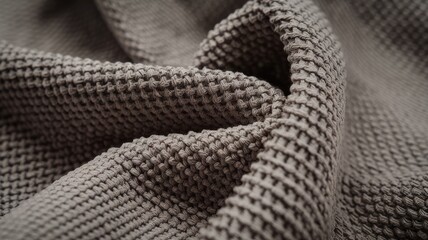 Fototapeta premium Woven Fabric Macro: Intricate Thread Texture macro photography of woven fabric