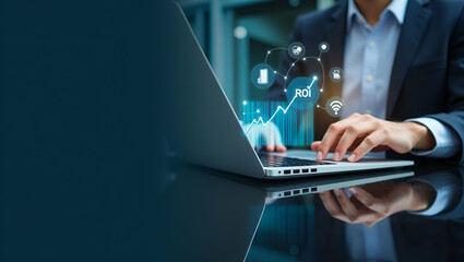 Analyzing ROI: Flat Hand Typing on Laptop with Holographic Graphs