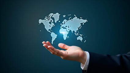 Explore Nearby Wellness Retreats: A Hand Navigating a Holographic Map in Serene Locations