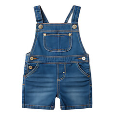 Adorable baby denim overalls, perfect for summer.