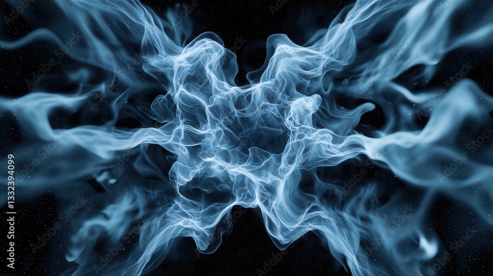 Poster abstract and futuristic hyperspace tunnel with dynamic glowing energy beams creating a captivating c