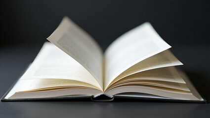 Obraz premium Unlock Your Imagination: A Simple Flat Vector Illustration of an Open Book with Clean White Pages