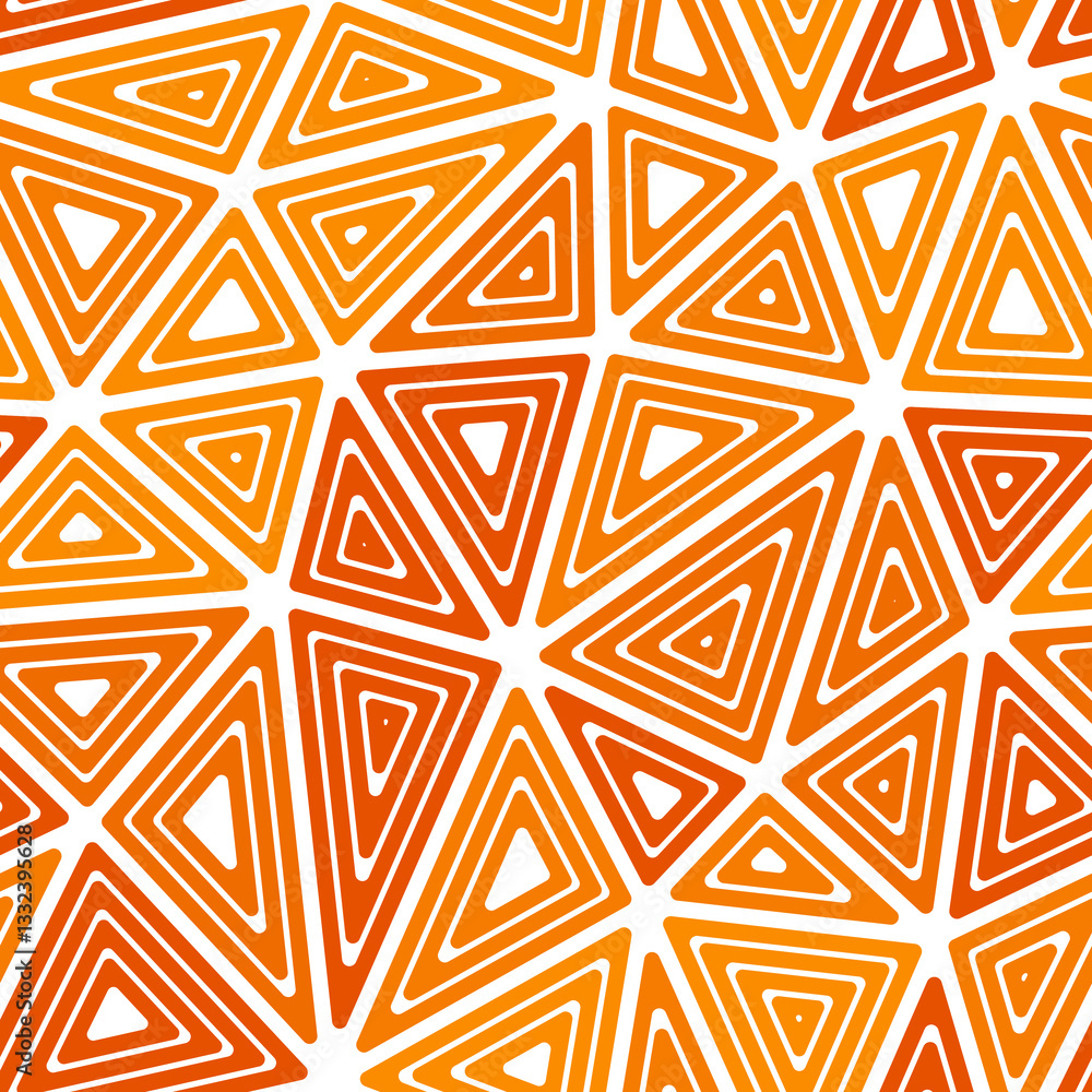 Poster geometric template background. big triangles size. multiple repeated inner triangles. monotone style