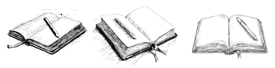 The hand drawn image is presented as a modern illustration, utilizing a notepad and pencil sketch engraving with a scratch board style imitation © Andrei