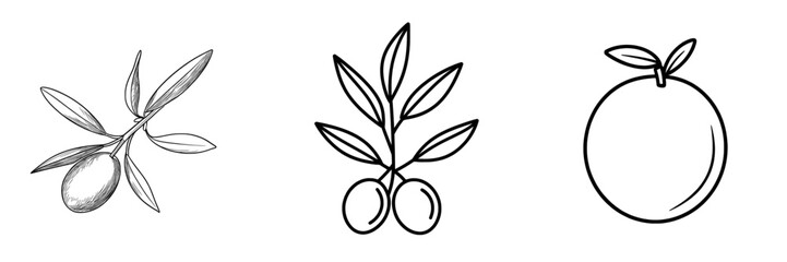 The illustration is a hand-drawn doodle of a plum, created in a modern style using eps