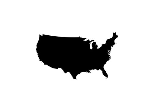 Silhouette of the United States of America map