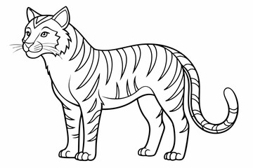 Coloring page line art black silhouette vector