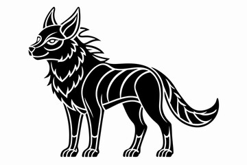 Coloring page line art black silhouette vector