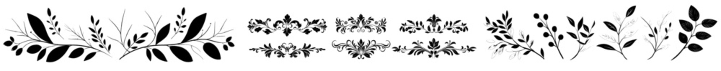 Ornamental labels are featured on decorative vintage frames and retro badges