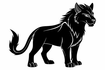 Coloring page line art black silhouette vector