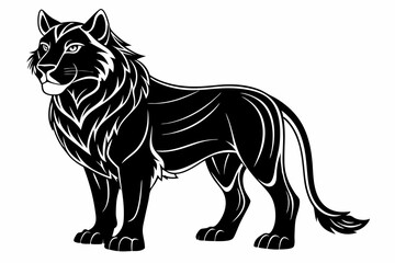 Coloring page line art black silhouette vector