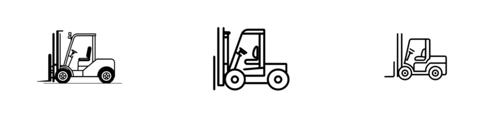 A clean and modern design of a forklift drawing for construction vehicles