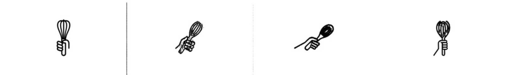 Male chef illustrated in one continuous line. The cook, dressed in a uniform, is depicted working in a kitchen, rendered in a minimalist linear style. The illustration includes editable strokes