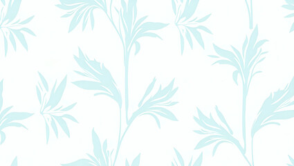 Airy Bamboo & Light Blue Seamless Tile Pattern for Coastal Rooms