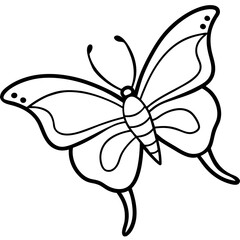 Delicate Sea Butterfly Line Drawing