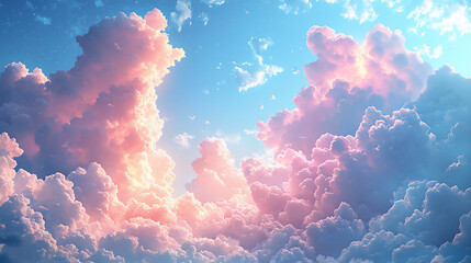 Fototapeta premium spring clouds wallpaper,