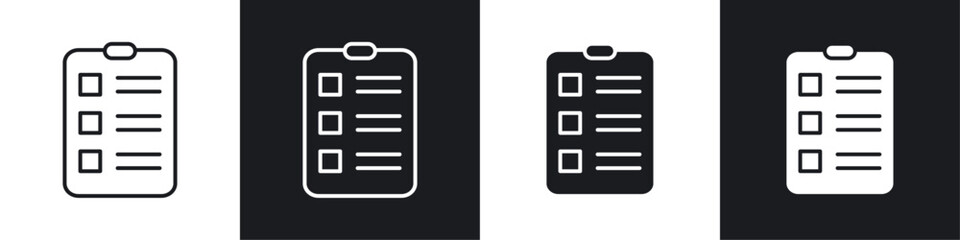 Assignment icon symbol collection on white background.