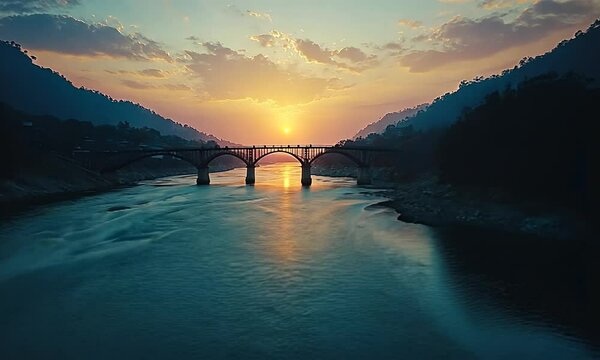 rishikesh ganga riverbanks indian landscape video