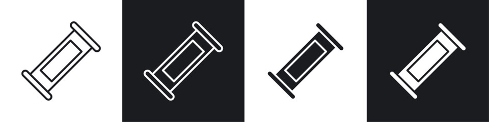 Candy-bar icon symbol collection on white background.