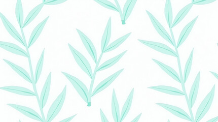 Fototapeta premium Airy Bamboo & Light Blue Seamless Tile Pattern for Coastal Rooms