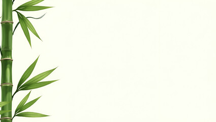 Naklejka premium Lush Green Bamboo Stalks and Intricate Leaf Details: Elegant Seamless Tile Pattern for Luxurious Bathrooms in Simple Flat Vector Illustration Style