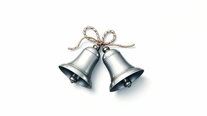 Elegant Watercolor Wedding Bells: A Festive Celebration of Love and Vows in Subtle Shading