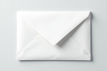 Blank white envelope, crisp edges, studio shot, craft, object