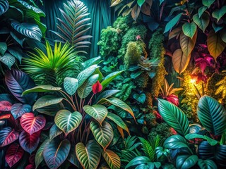 Obraz premium Tranquil Biophilic Art: Low Light Fade Texture Pattern Stock Photo - Abstract Nature Design