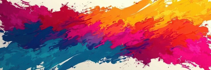 Obraz premium Bold, chaotic brush strokes create uneven, dynamic underlines , green, underline