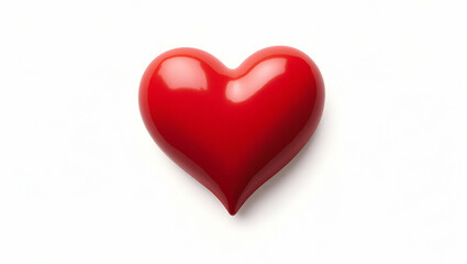 Dynamic Motion Red Heart on White Background: A Visually Appealing Design Representing Love, Passion, and Emotional Connection with Space for Customization